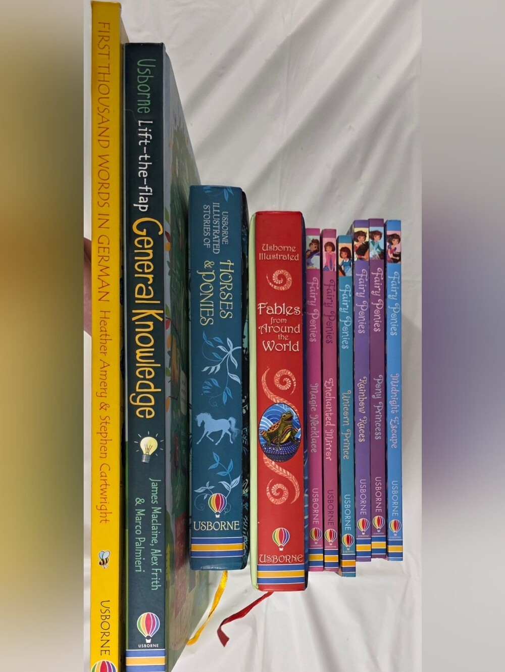 Usborne Book Lot 10 Fairy Ponies Horses Fables German General Knowledge Kids